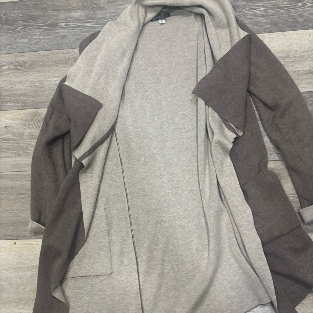 INC International Concepts Tan and Brown Open Cardigan